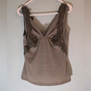 Chic Lace-Accented Women's Camisole